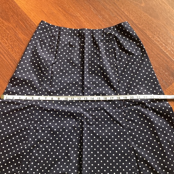LANDS' END A-Line Polka Dot Knee Length Skirt - Picture 4 of 8